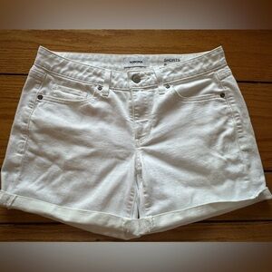 Women’s white jean short, size 8. Sonoma.